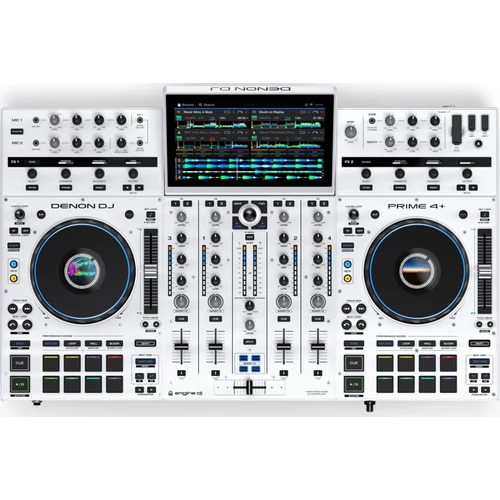 Denon DJ - Prime 4 Plus DJ kontroller, fehér