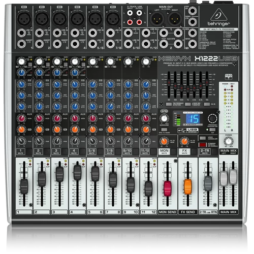 Behringer - XENYX X1222USB 12 bemenetes 2 buszos USB-s keverő