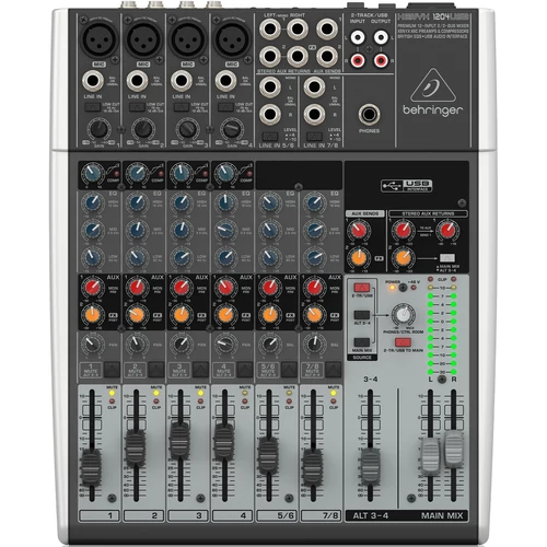 Behringer - XENYX 1204USB keverő XENYX mikrofon előerősítővel 12 bemenet 2-Bus