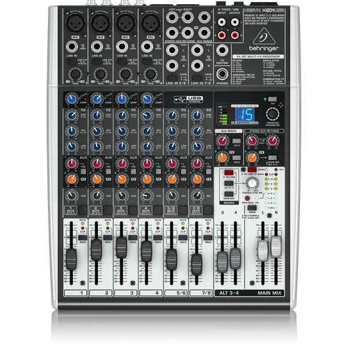 Behringer - XENYX X1204USB 12 bemenetes 2/2 buszos USB-s keverő