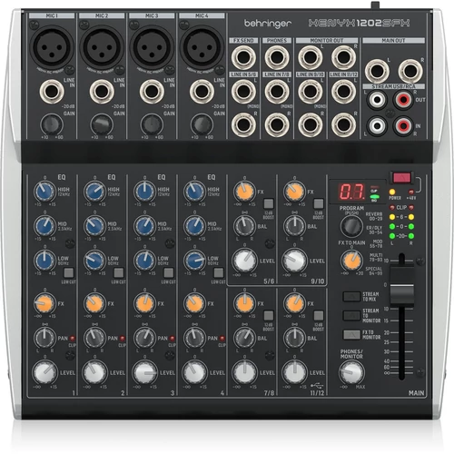 Behringer - XENYX 1202SFX 12 csatornás analóg keverő USB csatlakozóval