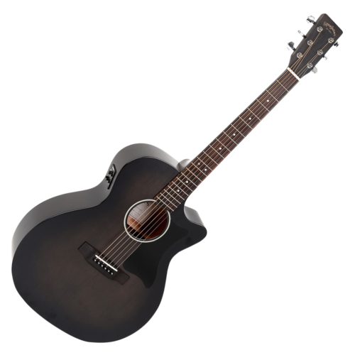 Sigma - GMC-STE-BKB akusztikus gitár elektronikával fekete burst