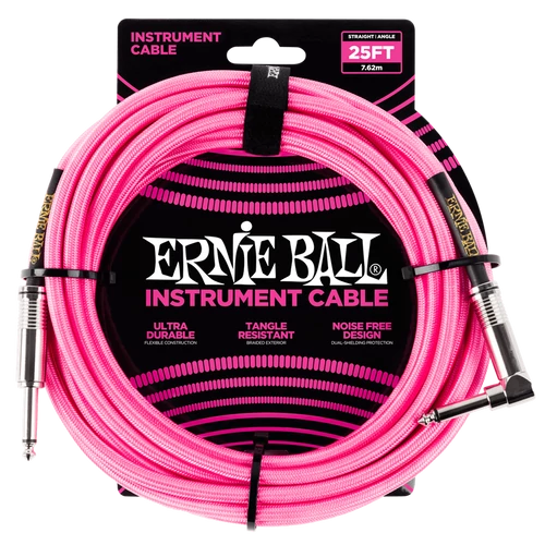 Ernie Ball - Vasalózsinór kábel 7.65m Pink