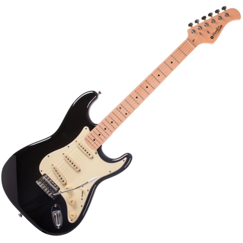 Prodipe - ST80 MA Black elektromos gitár, szemből
