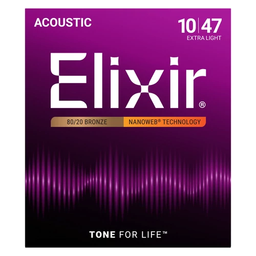 Elixir - 010 - 047 Extra Light Akusztikus gitárhúr