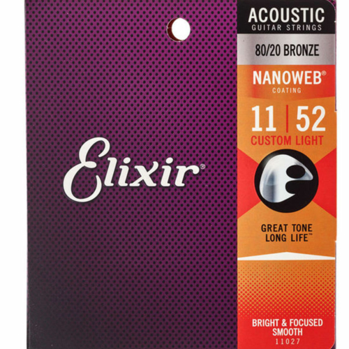 Elixir - 011 - 052 Custom Light Akusztikus gitárhúr