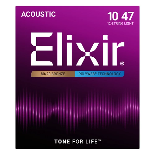 Elixir - 80/20 Bronze PolyWeb 10-47 Light 12 húros akusztikus gitárhúr készlet