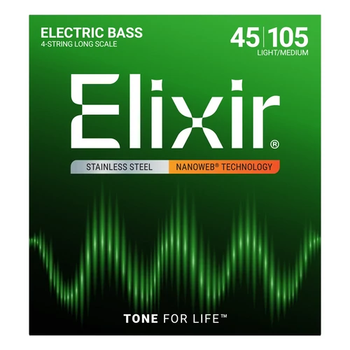 Elixir - 45-105 Stainless Steel Light/Medium basszusgitár húr