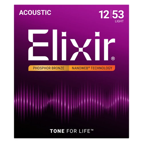 Elixir - Phosphor Bronze NanoWeb 12-53 Light akusztikus húrkészlet