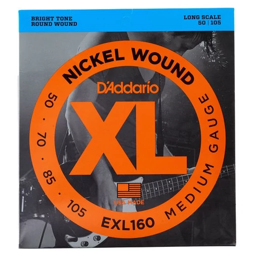 D'Addario - EXL 160 Nickel Wound Medium Gauge 50-105 elektromos basszusgitár húr