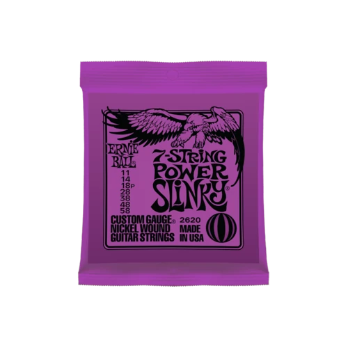 Ernie Ball - 7-string Nickel Wound Power Slinky 11-58 Elektromos Gitárhúr készlet 7-húros