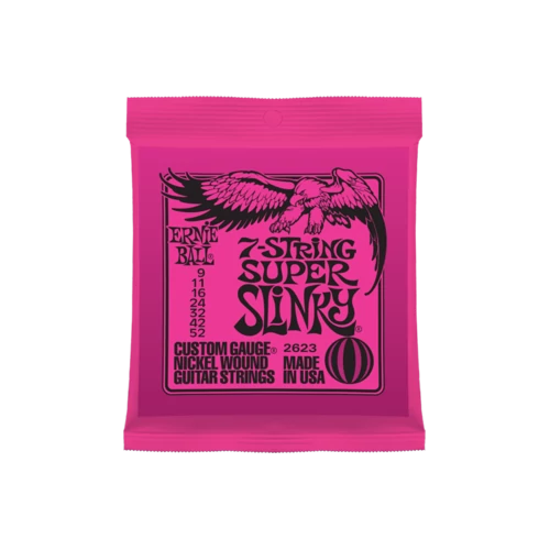 Ernie Ball - 7-string Nickel Wound Super Slinky 9-42 Elektromos Gitárhúr készlet 7-húros