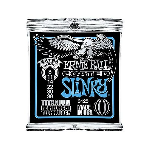 Ernie Ball - Coated Titanium RPS Extra Slinky 8-38 Elektromos Gitárhúr készlet