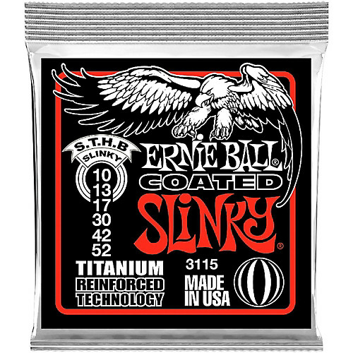 Ernie Ball - Coated Titanium RPS Skinny Top Heavy Bottom Slinky 10-52 Elektromos Gitárhúr készlet