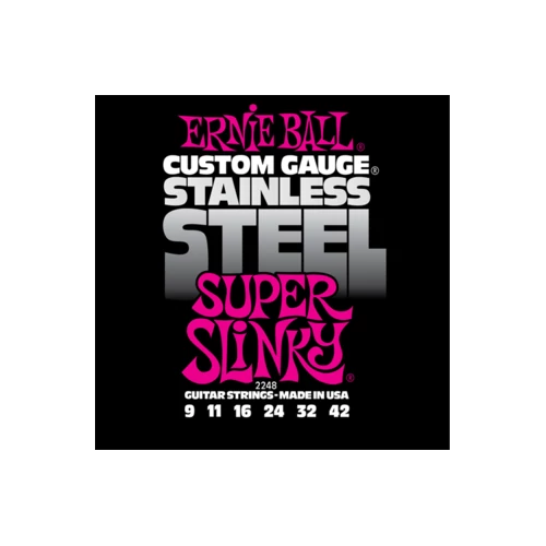 Ernie Ball - Stainless Steel Super Slinky 9-42 Elektromos Gitárhúr készlet