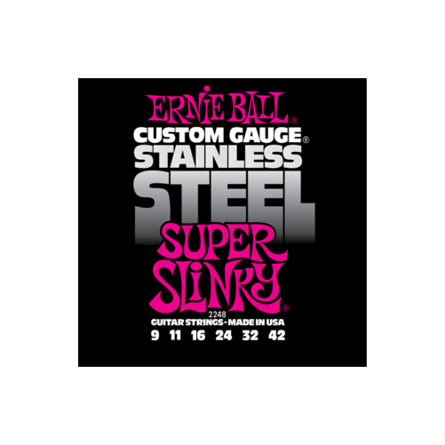 Ernie Ball - Stainless Steel Super Slinky 9-42 Elektromos Gitárhúr készlet