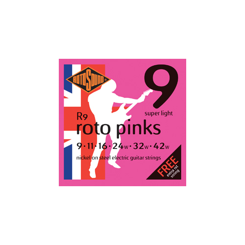 Rotosound - R9 Roto Pinks super light elektromos gitárhúr készlet 9-42