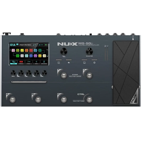 Nux - MG-50Li modellező pedál lítium akkumulátorral, sötétkék