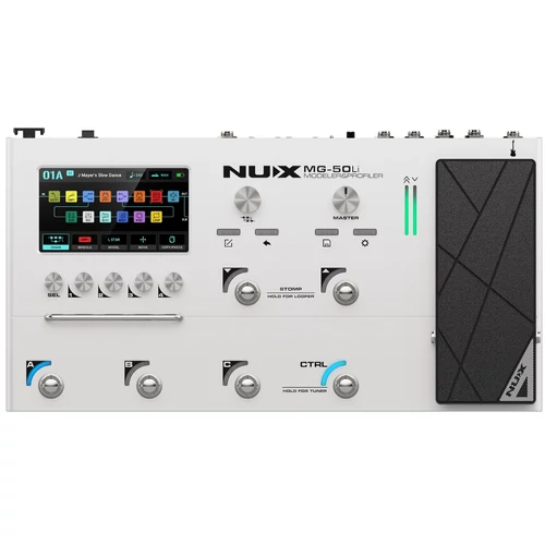 Nux - MG-50Li modellező pedál lítium akkumulátorral, fehér