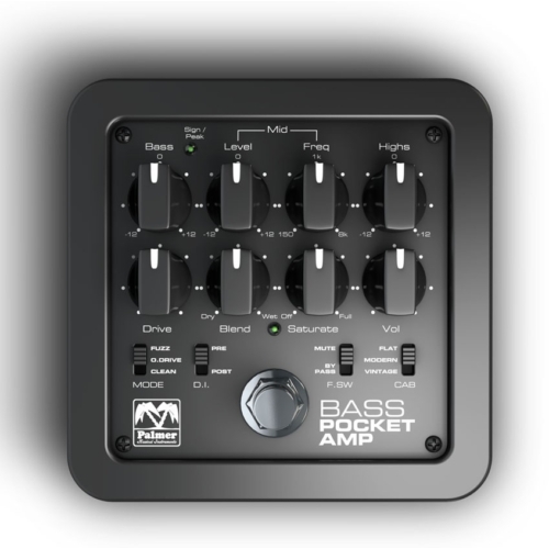 Palmer - MI Pocket Bass Amp zsebméretű basszusgitár előerősítő, szemből