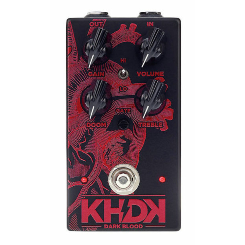 KHDK - Dark Blood torzítópedál gitárhoz, szemből