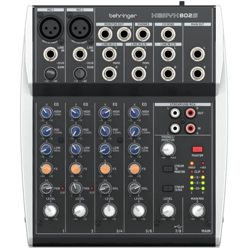 Behringer - XENYX 802S 8-csatornás analóg keverő