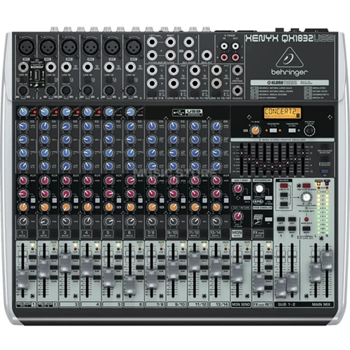 Behringer - XENYX QX1832USB 18 bemenetes 3 buszos USB-s keverő