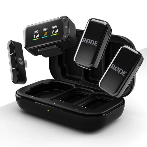 Rode - Wireless Micro Camera Kit két csatornás kompakt vezeték nélküli mikrofon (USB-C), fekete