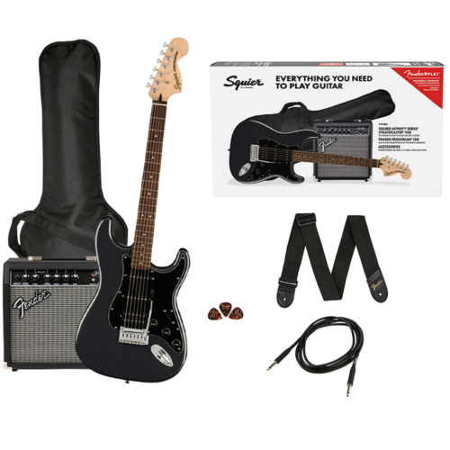 Squier - Affinity Stratocaster HSS Candy Apple Red elektromos gitár szett erősítővel