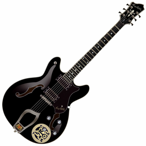 Hagstrom - Viking Black-The Rod logo Elektromos jazz gitár