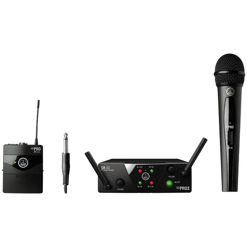 AKG - WMS40 Mini2 Mix US25B és D vezeték nélküli kéziadós és hangszeres szett