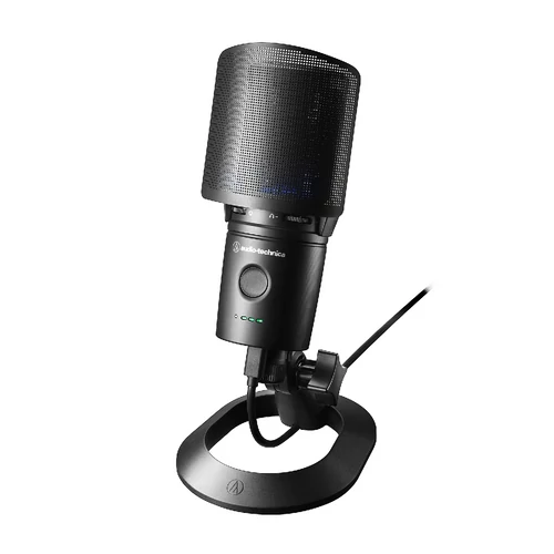 Audio-Technica AT2020USB-XP, kardioid kondenzátor stúdiómikrofon, USB és fejhallgató kimenettel, némító kapcsolóval, 24/192 felbontással, AGC