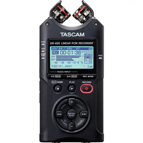 Tascam - DR-40X Hordozható 4 csatornás sztereó rögzítő és USB-interfész AB/XY mikrofonnal