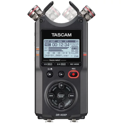 Tascam - DR-40XP, Hordozható, 32-bit 4 csatornás sztereó rögzítő és USB-interfész, AB/XY mikrofonnal