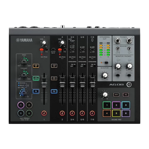 Yamaha - AG08 Live streaming mixer fekete