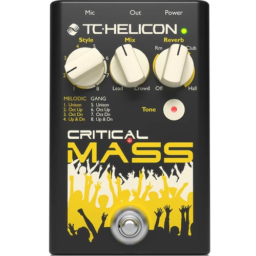 TC Helicon - Critical Mass ének effekt pedál, szemből