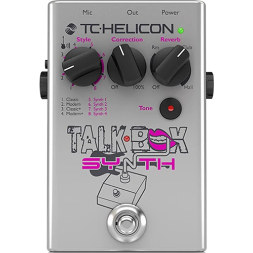 TC Helicon - Talkbox Synth ének effekt pedál, szemből