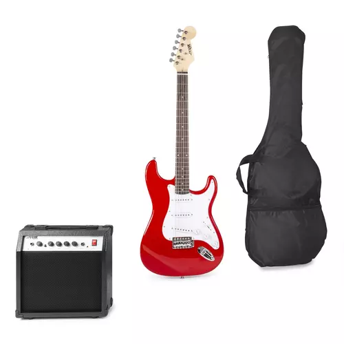 Max - GigKit Elektromos gitár szett piros színben