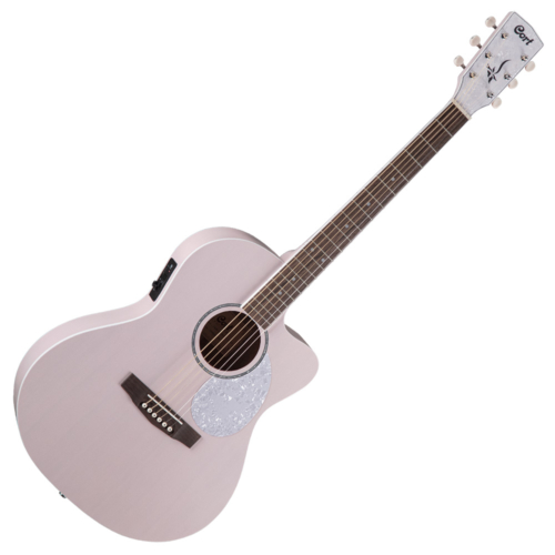 Cort - Co-JADE-Classic-PPOP with bag akusztikus Lady-gitár elektronikával  puhatokkal pasztell rózsaszín