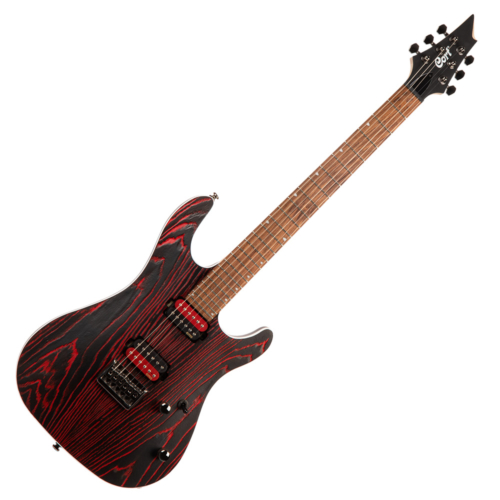 Cort - Co-KX300-Etched-EBR el.gitár, vörös-fekete