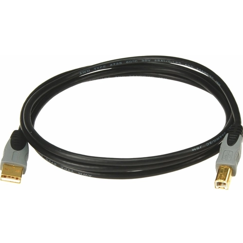 Klotz - USB 2.0 kábel, 4,5 m USB A - USB B aranyozott csatlakozók, 480 Mbit/s, fekete