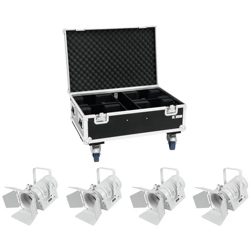 EUROLITE Set 4x LED THA-40PC wh + Case