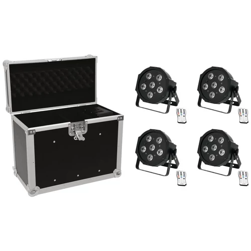 EUROLITE Set 4x LED SLS-603 + Case EC-SL4M size M