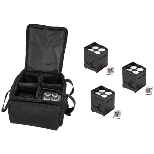 EUROLITE Set 4x AKKU UP-4 QCL Spot QuickDMX + SB-4 Soft-Bag L