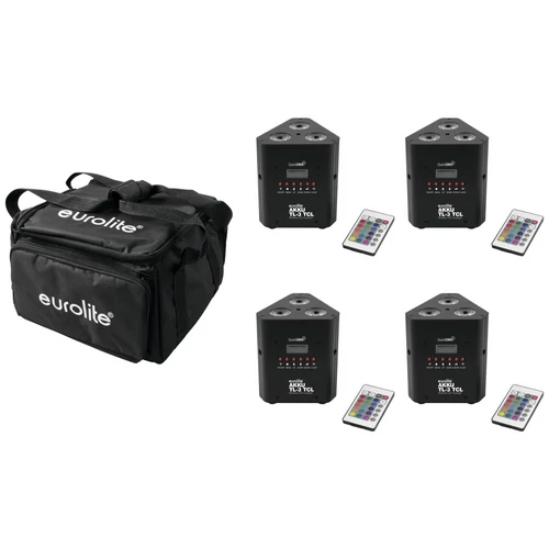 EUROLITE Set 4x AKKU TL-3 QuickDMX + Soft-Bag