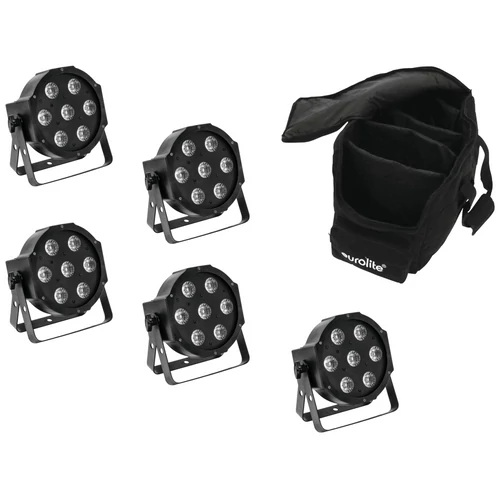 EUROLITE Set 5x LED SLS-7 HCL Spot + Soft Bag