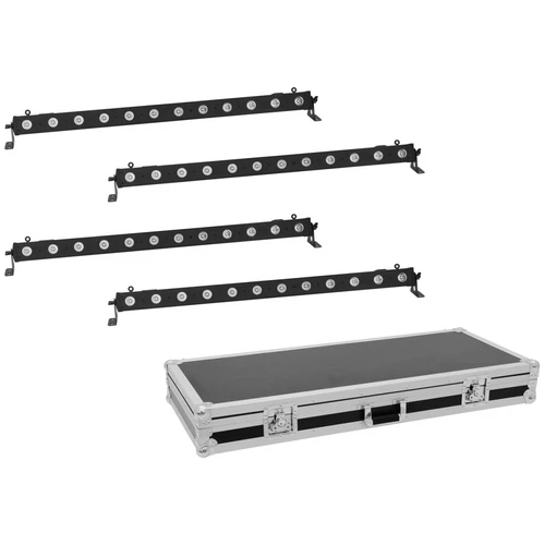 EUROLITE Set 4x LED BAR-12 QCL RGBW Bar + Case