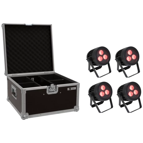 EUROLITE Set 4x LED IP PAR 3x9W SCL Spot + Case