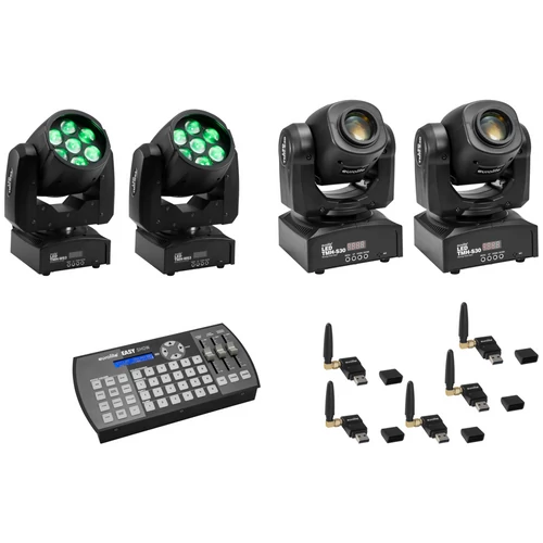 EUROLITE Set 2x LED TMH-W63 + 2x LED TMH-S30 + USB QuickDMX + Easy Show