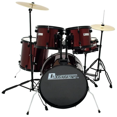 DIMAVERY - DS-200 Drum set wine red